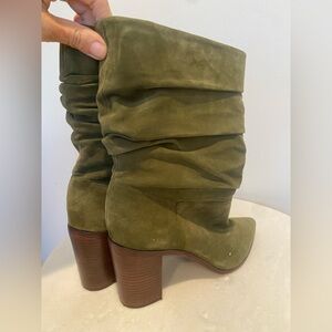 Schutz Ashlee Block Suede bootie